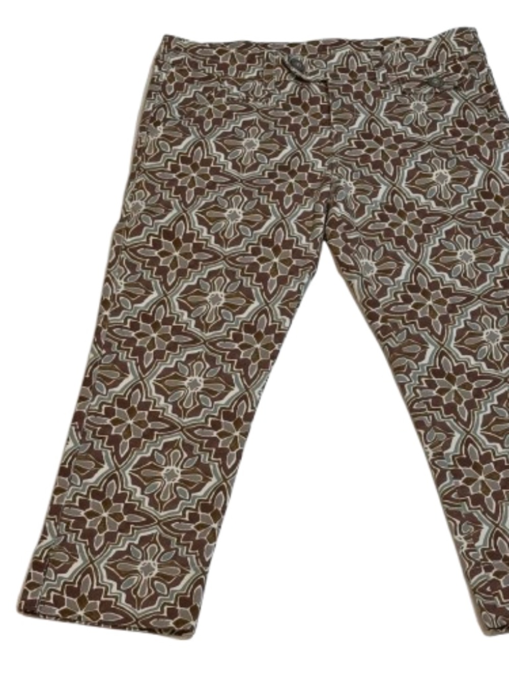 NWT Anthropologie Idra Bryn Motif Cropped Pants Women's Size 8